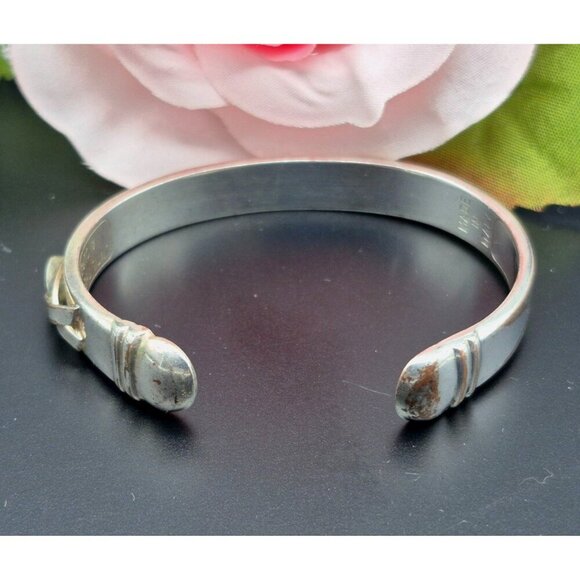 Small Child Sterling Silver Italy "Until There's A Cure" Cancer Bracelet 17.69G - Picture 7 of 11